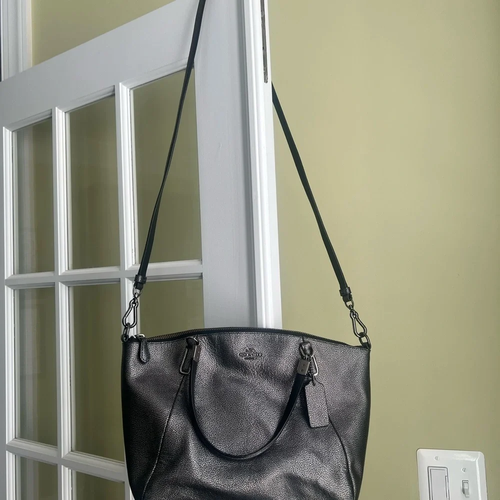Coach Kelsey Metallic Tote/Crossbody Bag